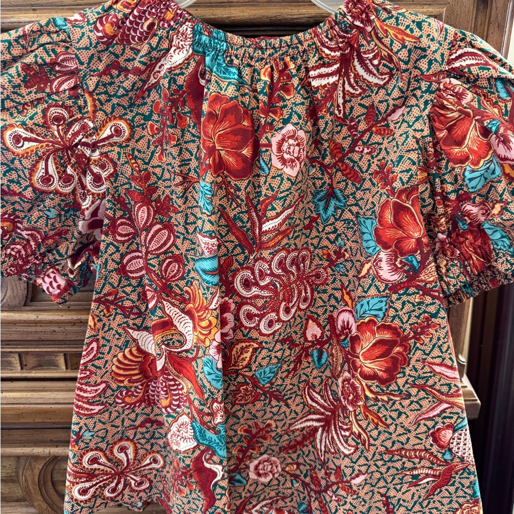 Floral Patterned Puff Sleeve Top - Ulla Johnson